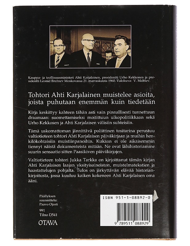 Presidentin ministeri - Ahti Karjalainen - Historiakirjat - 10105426149 - 1