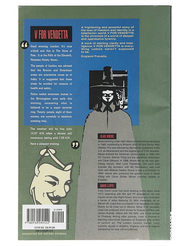 V for vendetta - Moore, Alan - Sarjakuvat - 10105426252 - 1