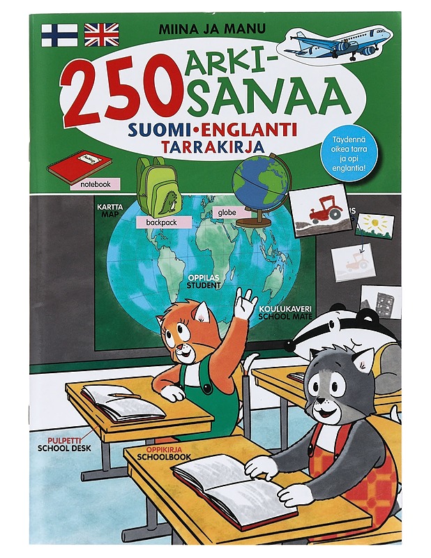 Miina ja Manu : 250 arkisanaa : suomi-englanti tarrakirja - Lahtinen, Heli - Lastenkirjat - 10105426300 - 0