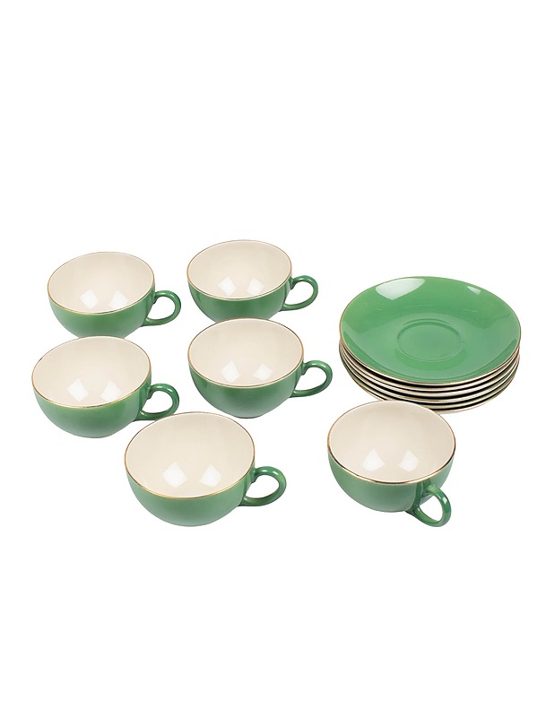 ARABIA mokkakupit ja aluslautaset, 6 kpl - Designsuosikit - 10105426434 - 1