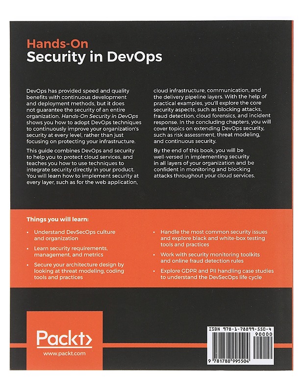 Hands-On Security in DevOps - Hsu, Tony - Tietokirjat ja oppaat - 10105426469 - 1