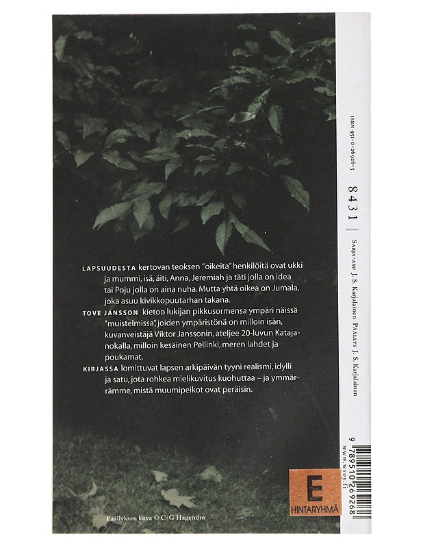 Kuvanveistäjän tytär - Jansson, Tove - Elämäkerrat ja muistelmat - 10105426474 - 1