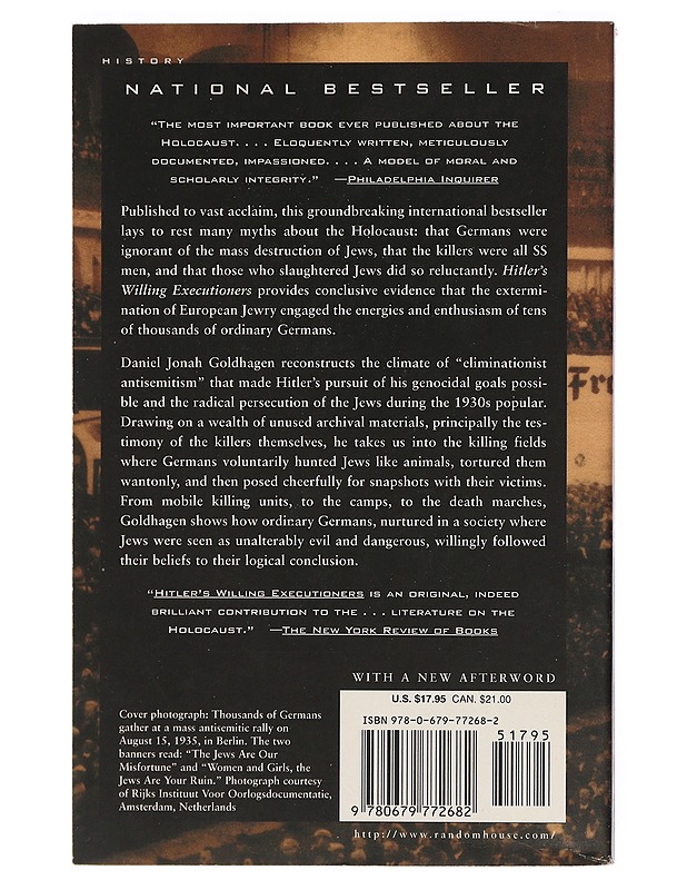 Hitler's willing executioners : ordinary Germans and the Holocaust - Daniel Jonah Goldhagen - Historiakirjat - 10105426540 - 1