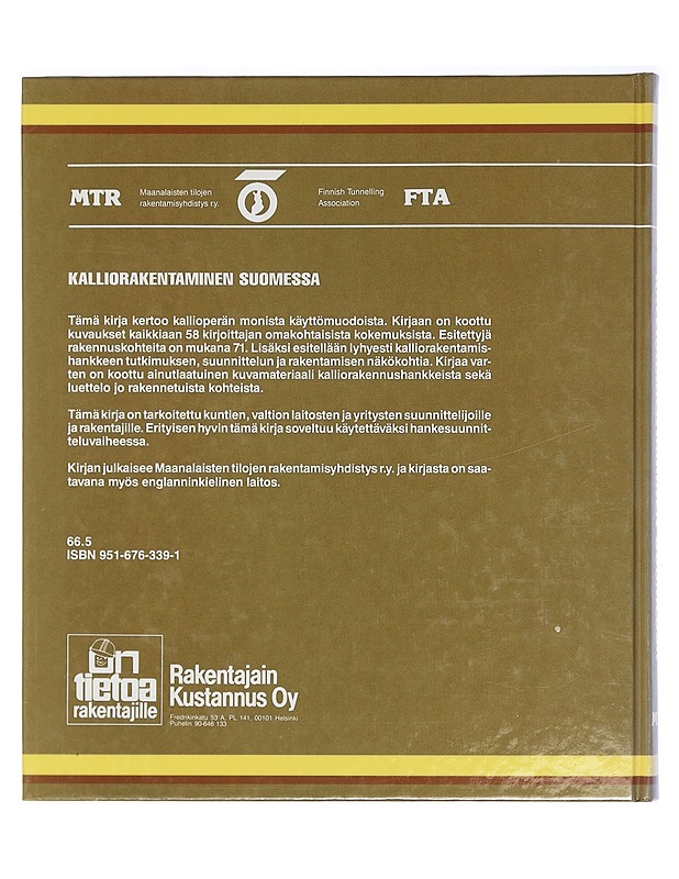 Kalliorakentaminen Suomessa - Roinisto, Jarmo - Tietokirjat ja oppaat - 10105426557 - 1