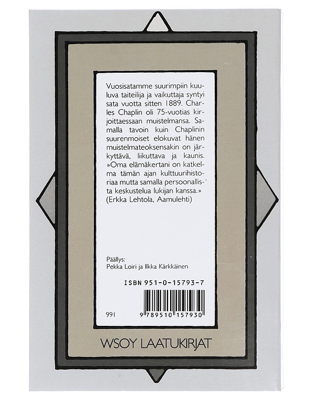 Oma elämäkertani - Chaplin, Charles - Elämäkerrat ja muistelmat - 10105426580 - 1