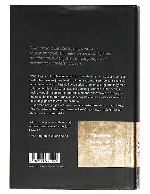 Varjossa vaeltaja : omaelämäkerran toinen osa 1949-1962 - Lessing, Doris - Elämäkerrat ja muistelmat - 10105426666 - 1