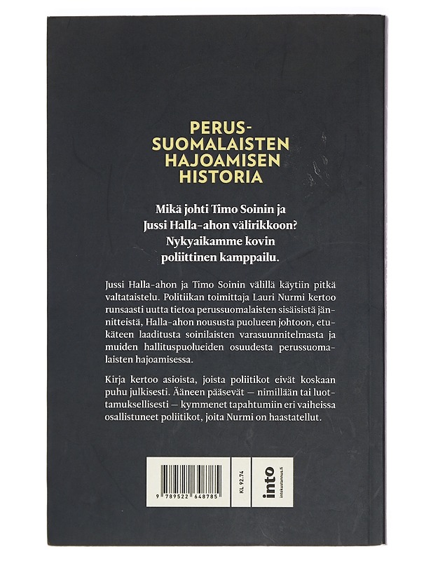 Perussuomalaisten hajoamisen historia - Nurmi, Lauri - Historiakirjat - 10105426674 - 1