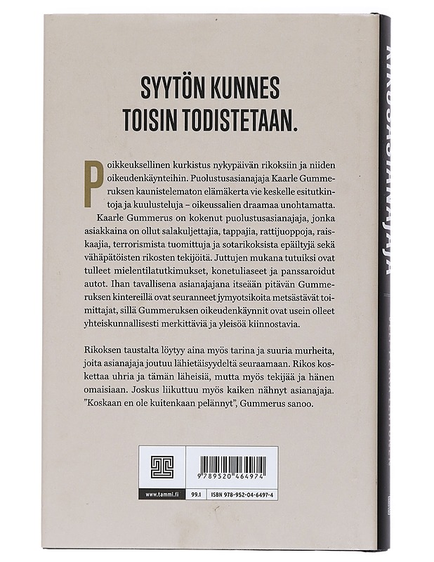 Rikosasianajaja : Kaarle Gummerus - Gummerus, Kaarle - Elämäkerrat ja muistelmat - 10105426687 - 1