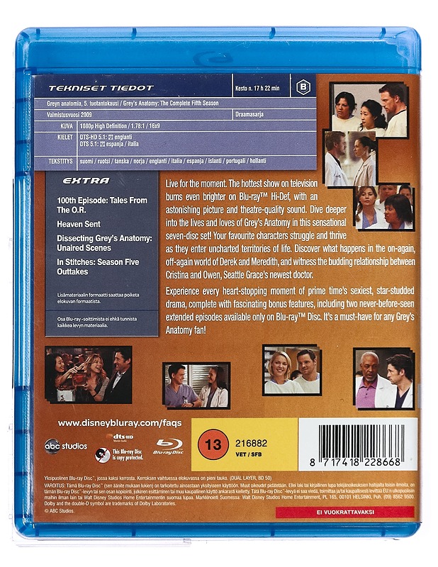 Greyn anatomia, 5. tuotantokausi - Blu-Ray - Blu-ray-levyt - 10105426794 - 1