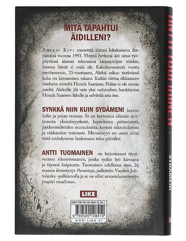 Synkkä niin kuin sydämeni - Antti Tuomainen - Jännitys ja dekkarit - 10105426853 - 1