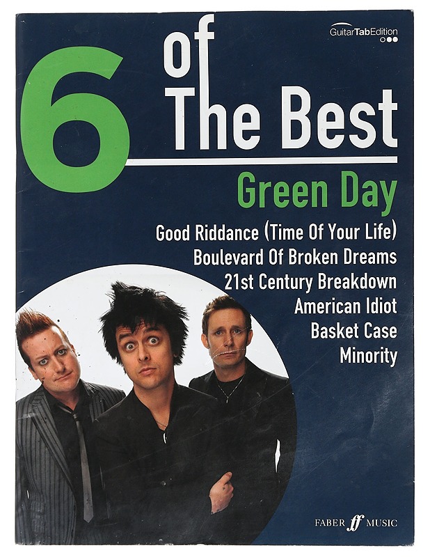 6 of the best : [guitar tab edition] - Green Day - Musiikki- ja elokuvakirjat - 10105426882 - 0