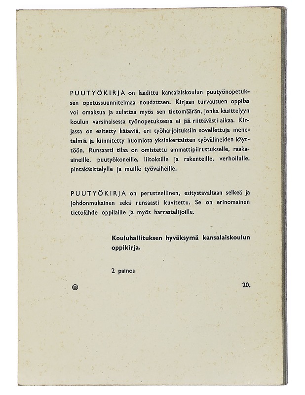 Puutyökirja - Arvi Rantakari & Kauko Sumentola - Tietokirjat ja oppaat - 10105426926 - 1