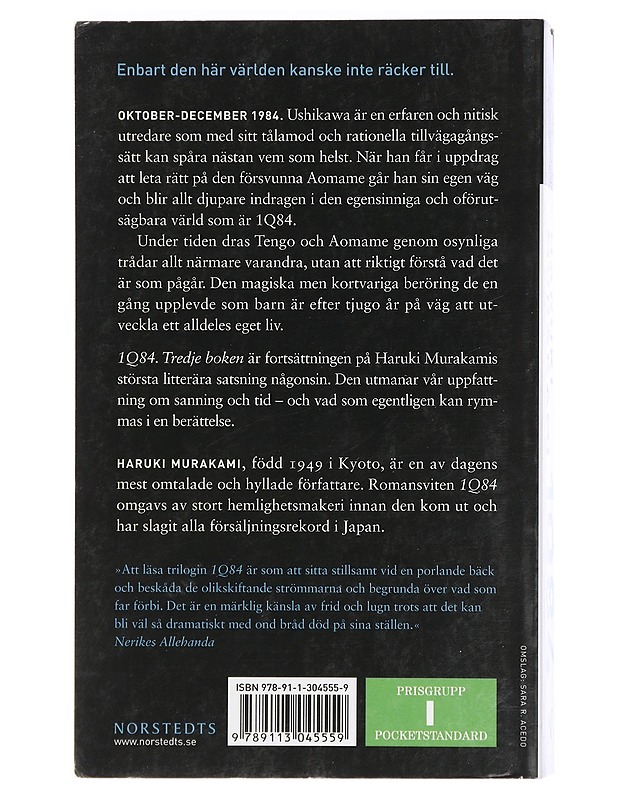 1Q84. Bok 3 : Oktober-december - Murakami, Haruki - Romaanit ja novellit - 10105426987 - 1