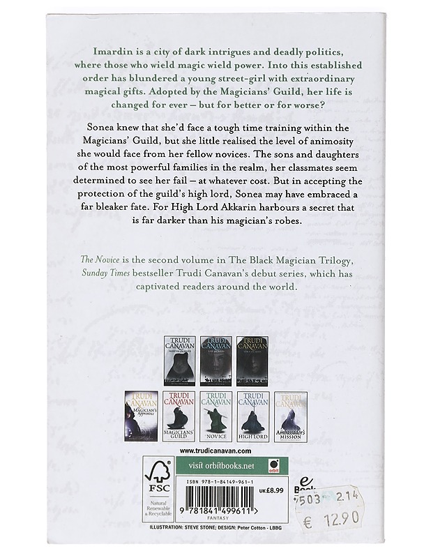 The Black Magician Trilogy: Book 2. The novice - Trudi Canavan - Romaanit ja novellit - 10105426997 - 1
