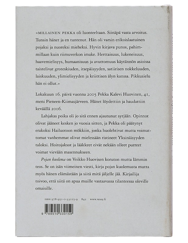 Pojan kuolema - Veikko Huovinen - Elämäkerrat ja muistelmat - 10105427018 - 1