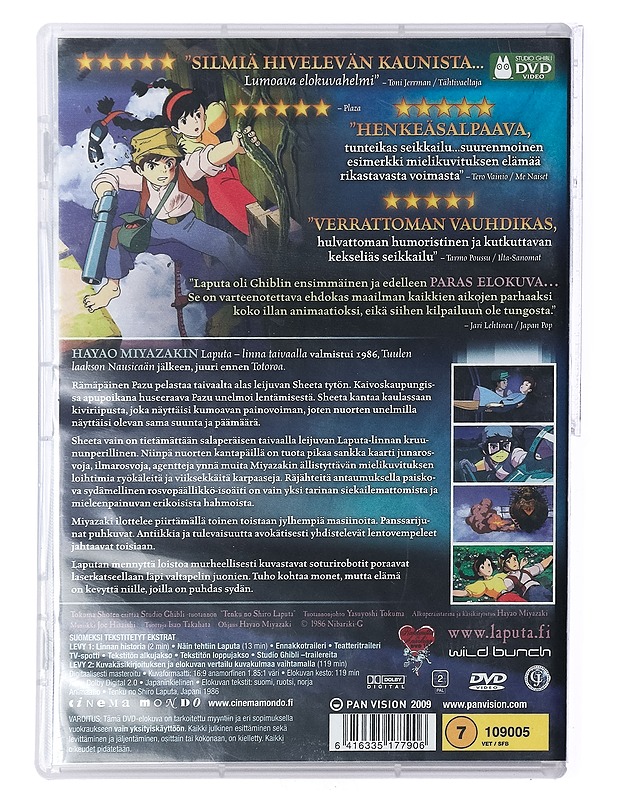 Laputa - linna taivaalla - DVD - DVD-elokuvat - 10105427020 - 1