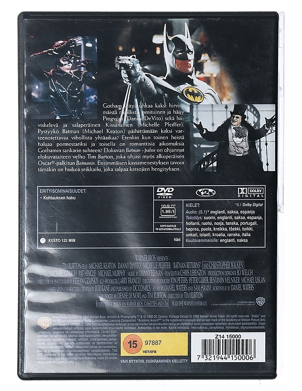 Batman - paluu - DVD - DVD-elokuvat - 10105427095 - 1