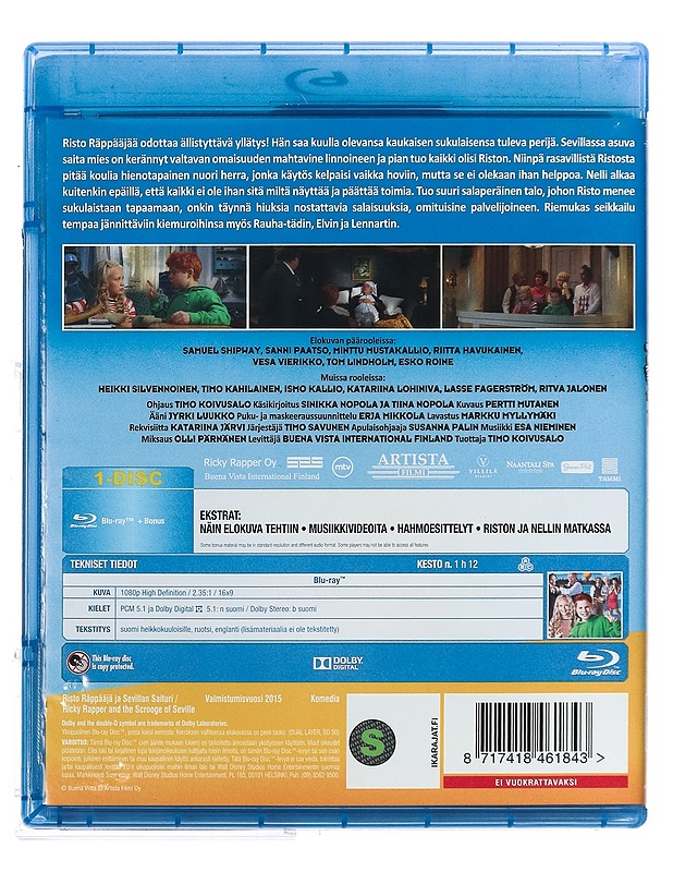 Risto Räppääjä ja Sevillan saituri - Blu-Ray - Blu-ray-levyt - 10105427106 - 1