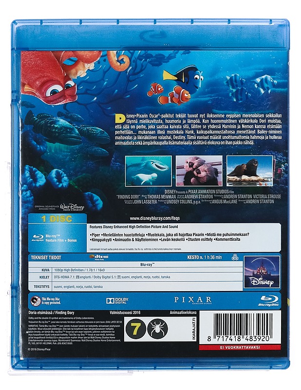 Doria Etsimässä - Blu-Ray - Blu-ray-levyt - 10105427111 - 1