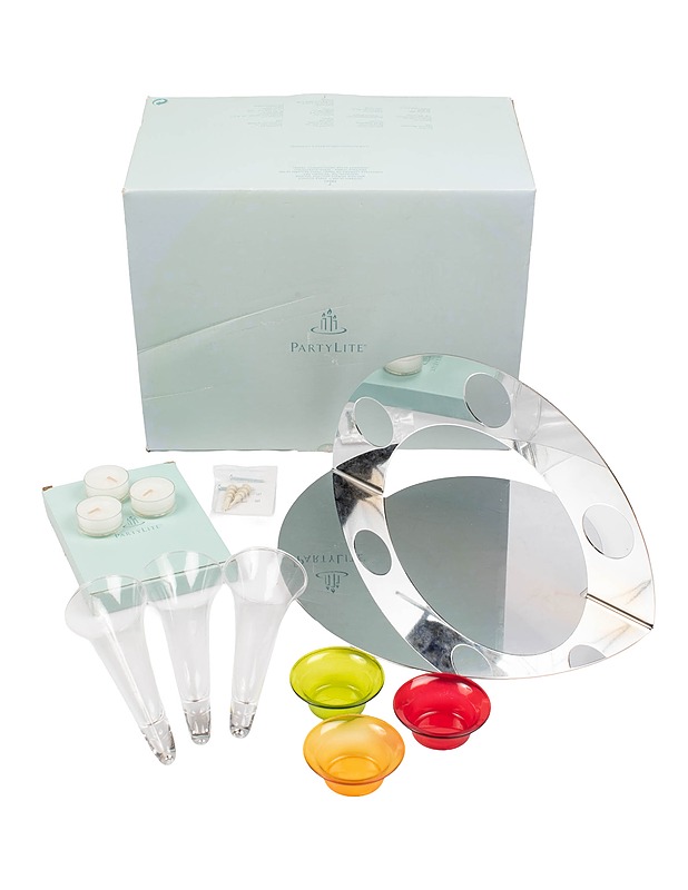 PARTYLITE Moderni Hopea seinälampettitrio - Koriste-esineet - 10105427142 - 0