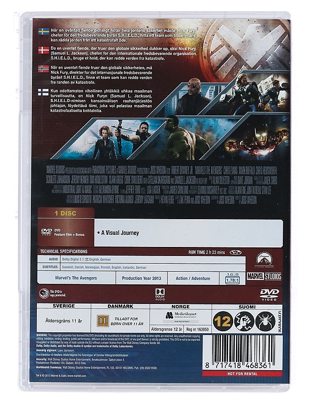 Marvel's The Avengers - DVD - DVD-elokuvat - 10105427144 - 1