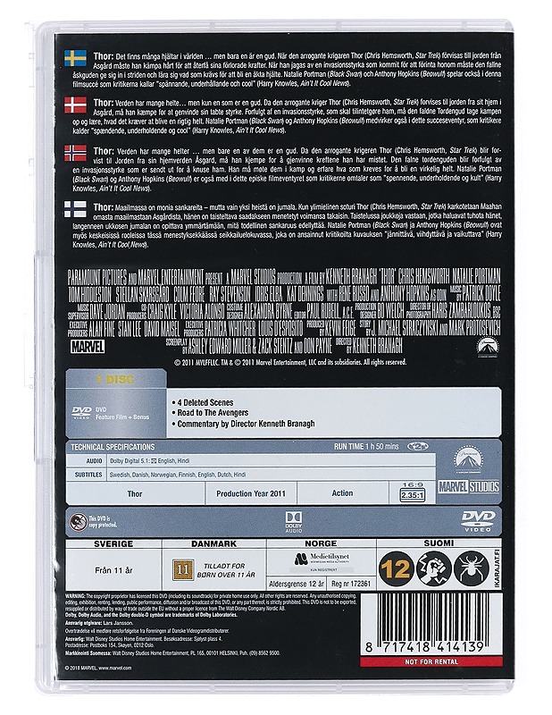 Thor - DVD - DVD-elokuvat - 10105427147 - 1