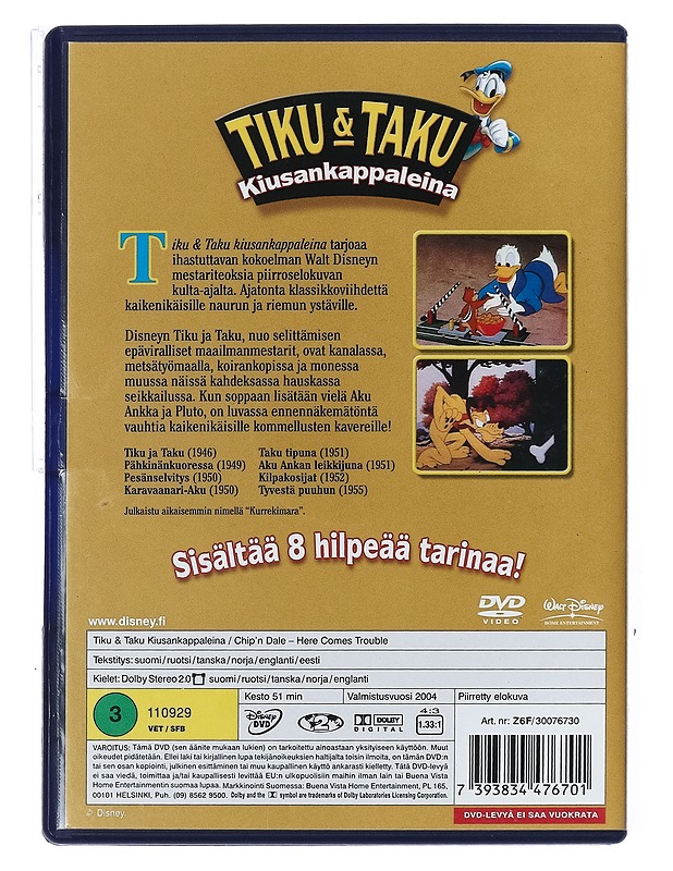 Tiku & Taku Kiusankappaleina - DVD - DVD-elokuvat - 10105427171 - 1