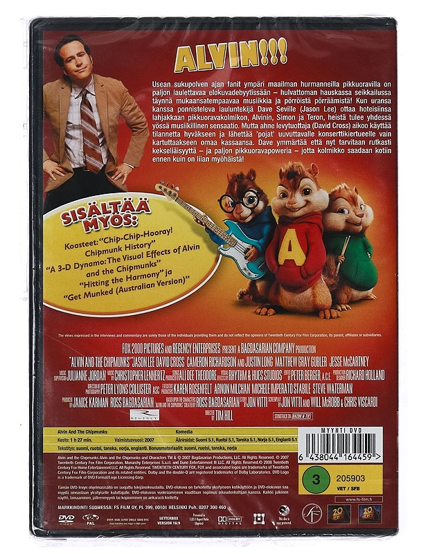 Alvin ja pikkuoravat - DVD - DVD-elokuvat - 10105427173 - 1