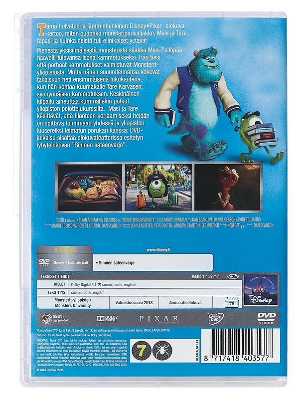 Monsterit-yliopisto - DVD - DVD-elokuvat - 10105427205 - 1
