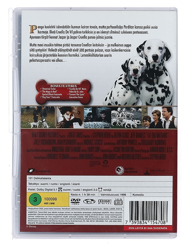 101 dalmatialaista - DVD - DVD-elokuvat - 10105427218 - 1