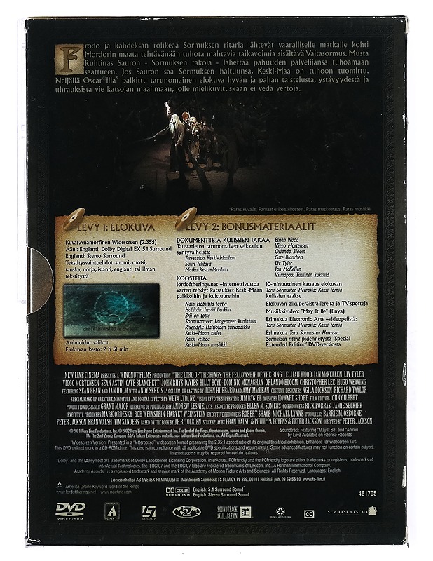 Taru sormusten herrasta: Sormuksen ritarit - DVD - DVD-elokuvat - 10105427242 - 1