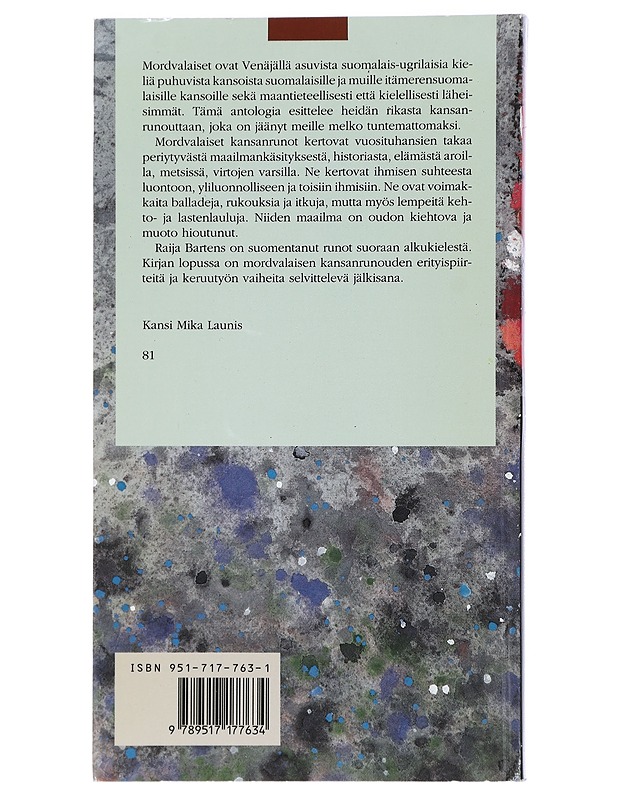 Omenakasvoinen morsian : mordvalaista kansanrunoutta - Raija Bartens - Romaanit ja novellit - 10105427251 - 1