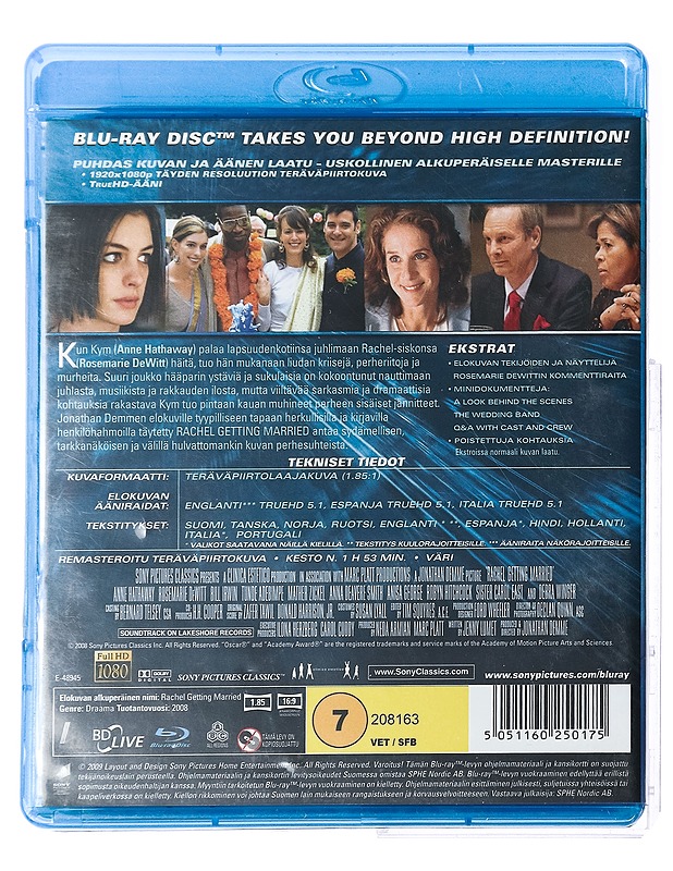 Rachel getting married - Blu-ray - Blu-ray-levyt - 10105427294 - 1