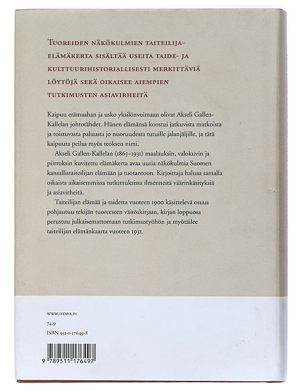 Minä Palaan Jalanjäljilleni - Janne Gallen ja  Kallela-Siren - Taide- ja kulttuurikirjat - 10105427292 - 1