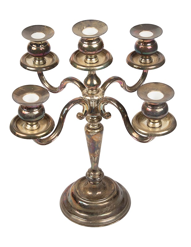 SILVER RIBBON 5-päinen kynttilänjalka - Koriste-esineet - 10105427339 - 2