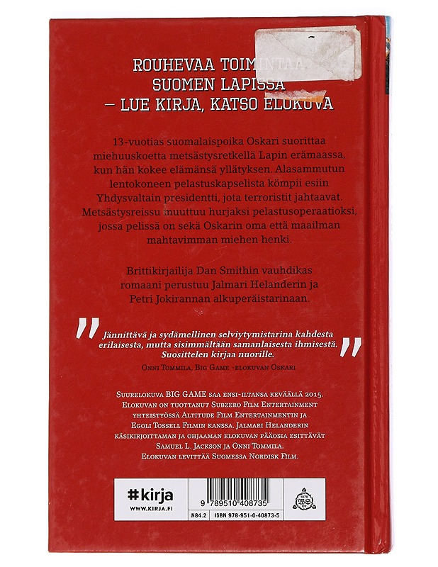 Big Game - Smith, Dan - Jännitys ja dekkarit - 10105427466 - 1