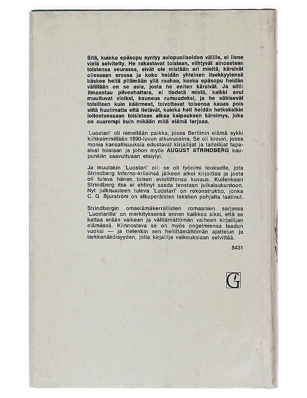 Luostari - August Strindberg, C. G. Bjurström - Elämäkerrat ja muistelmat - 10105427487 - 1