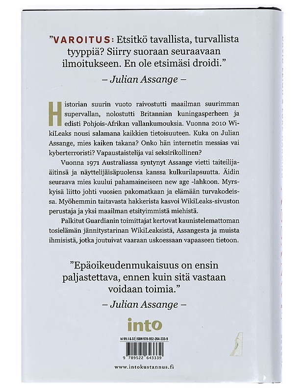 Assange - Leigh, David - Elämäkerrat ja muistelmat - 10105427485 - 1
