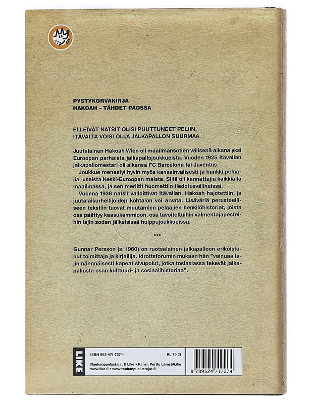 Hakoah tähdet paossa - [Persson, Gunnar] - Elämäkerrat ja muistelmat - 10105427491 - 1