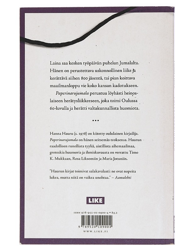 Paperinarujumala - Hanna Hauru - Romaanit ja novellit - 10105427533 - 1