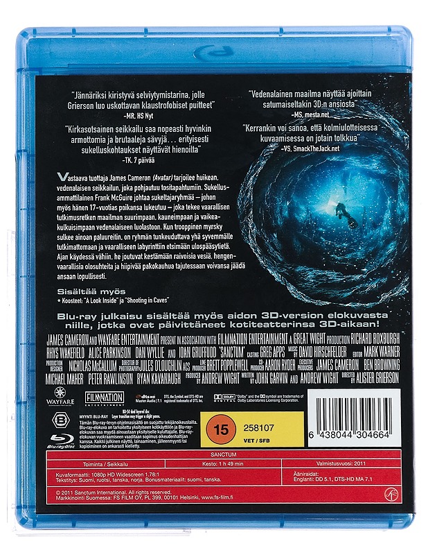 Sanctum 3D - Blu-Ray - Blu-ray-levyt - 10105427546 - 1
