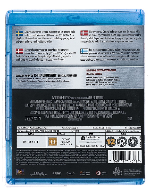 X-Men: Days Of Future Past - Blu-Ray - Blu-ray-levyt - 10105427552 - 1