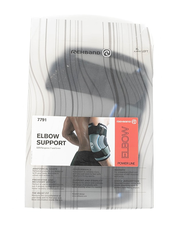 REHBAND Power Line kyynärtuki, vasen - Kuntoilu - 10105427568 - 0