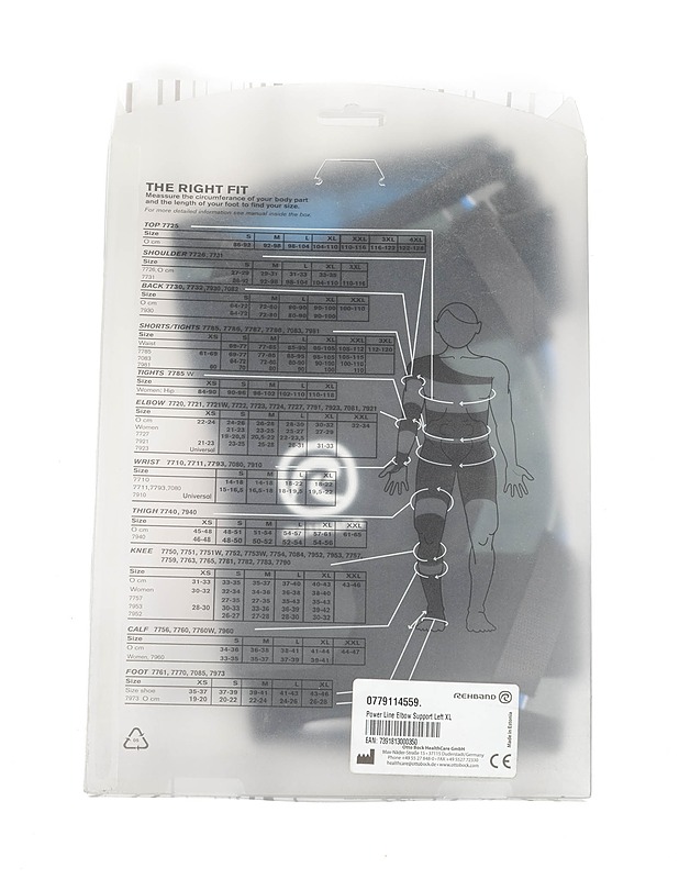REHBAND Power Line kyynärtuki, vasen - Kuntoilu - 10105427568 - 1