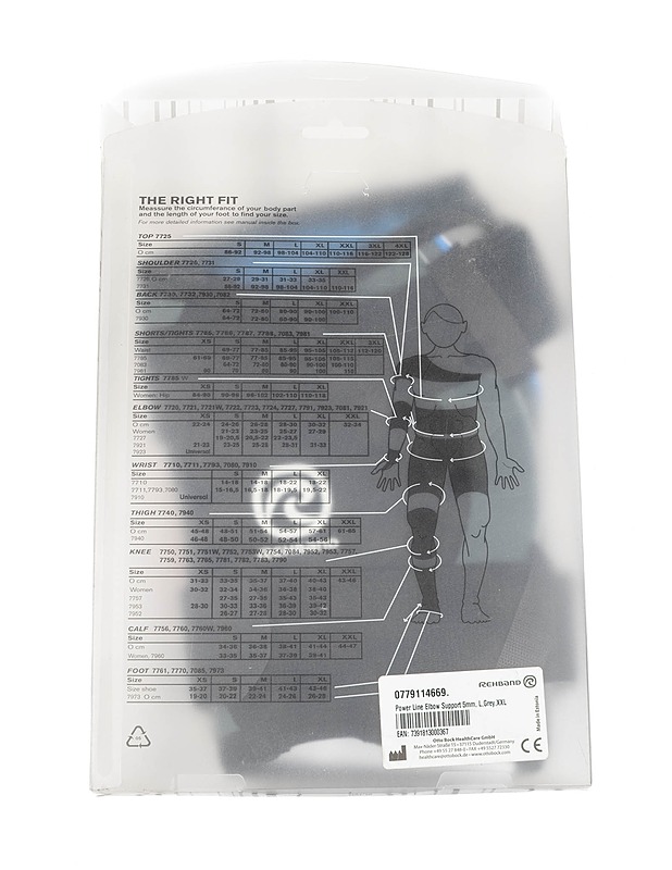 REHBAND Power Line kyynärtuki, vasen - Kuntoilu - 10105427589 - 1