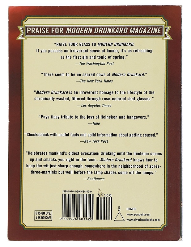 The Modern Drunkard. A Handbook for Drinking in the 21st Century - Frank Rich - Harrastekirjat - 10105427616 - 1