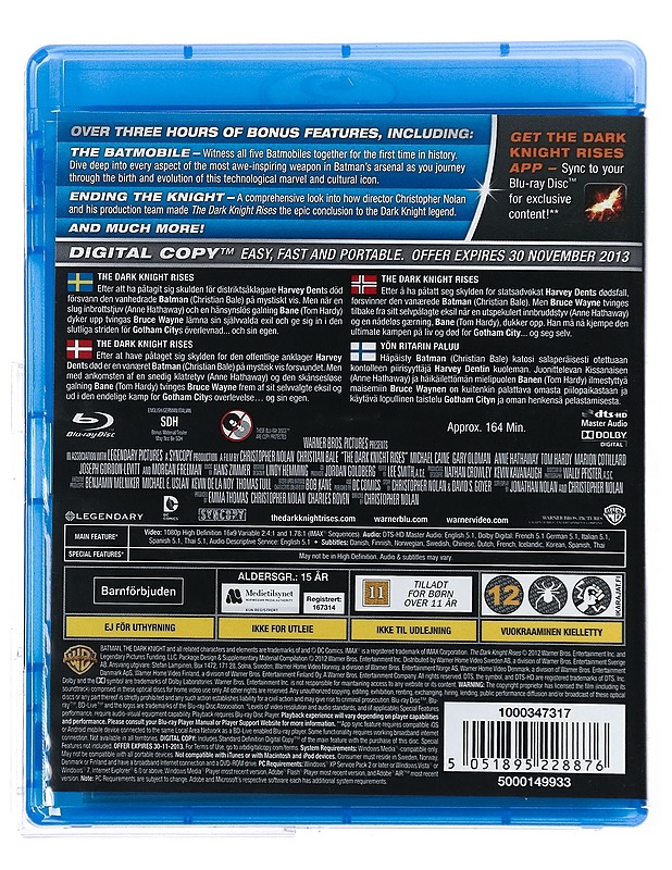 The Dark Knight Rises - Blu-Ray - Blu-ray-levyt - 10105427674 - 1