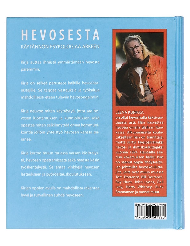Hevosesta : käytännön psykologiaa arkeen - Leena Kurikka - Harrastekirjat - 10105427711 - 1