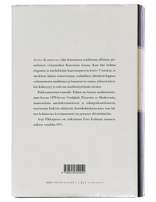 Anna Karenina - Tolstoi, Leo - Kaunokirjallisuus - 10105427714 - 1