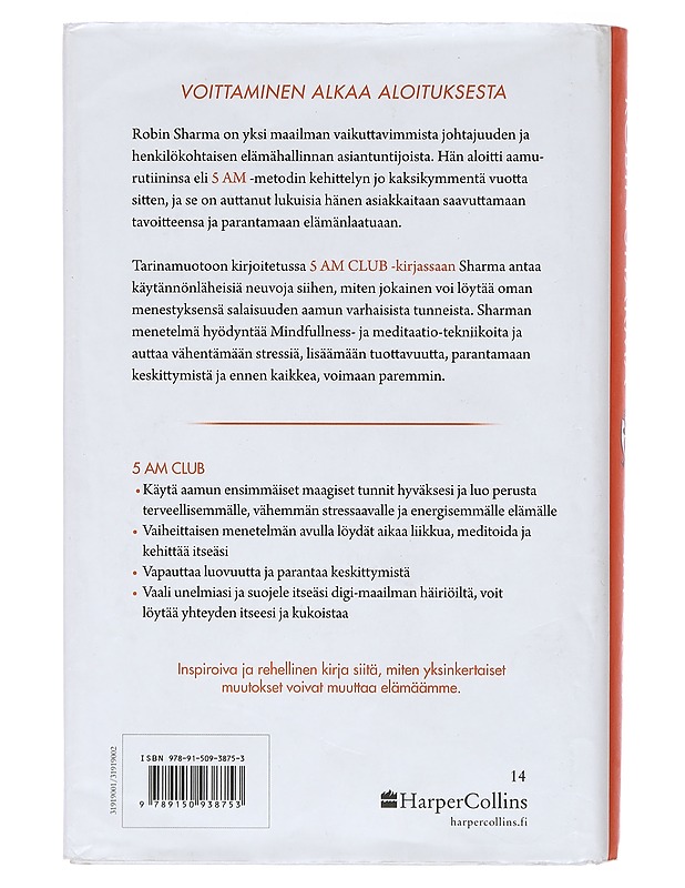 5 AM club : ota aamut haltuusi : kohenna elämääsi - Sharma, Robin - Romaanit ja novellit - 10105427747 - 1